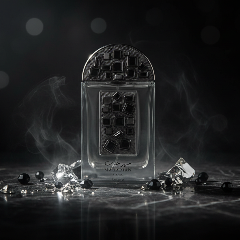 Bonherre mağazasından Lattafa Maharjan Silver EDP, bergamot, süsen ve huş ağacı notalı 100 ml unisex parfüm.
