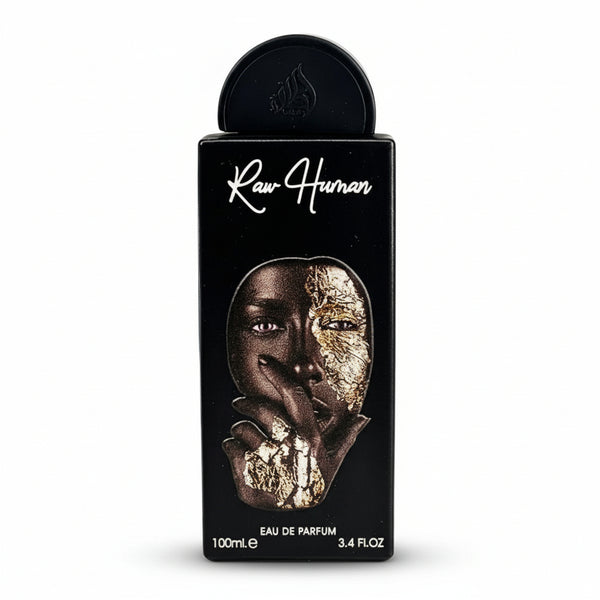 Bonherre mağazasından Lattafa Raw Human EDP, kayısı, deri, osmanthus ve tütsü notalı 100 ml unisex parfüm.
