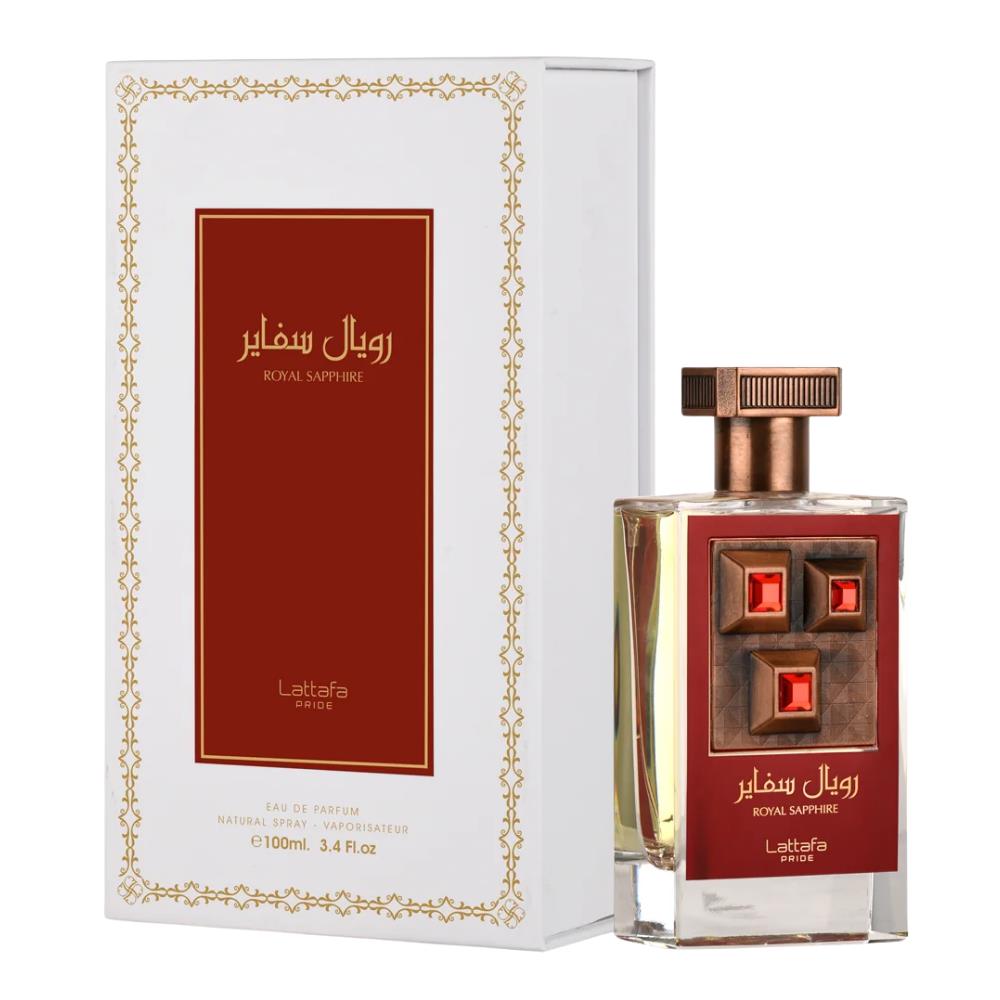Bonherre mağazasından Lattafa Royal Sapphire EDP, safran, mandalina ve ambergris notalı 100 ml unisex parfüm.