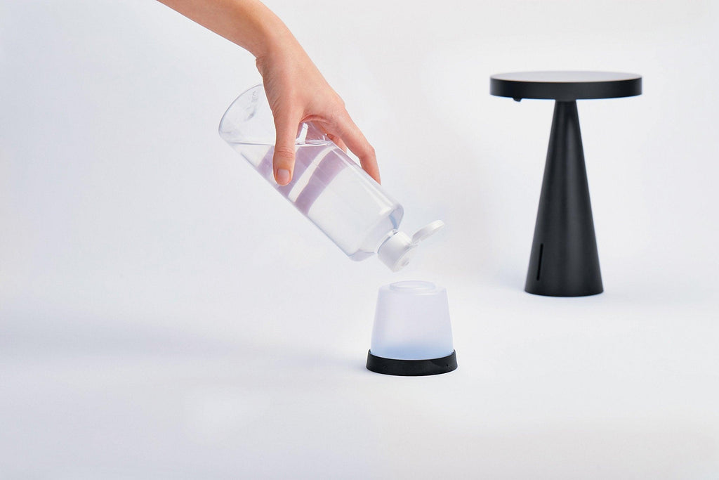 Lexon Mano Sensörlü Aydınlatmalı Dezenfektan Dispanseri Siyah - Bonherre