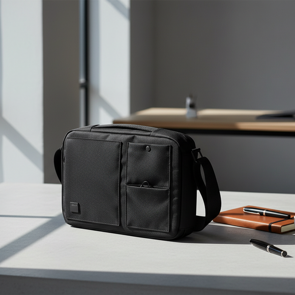 Bonherre mağazasından Lexon Marta, 13 inç bilgisayar bölmeli, su geçirmez, çift kullanımlı lüks siyah sırt ve omuz çantası.