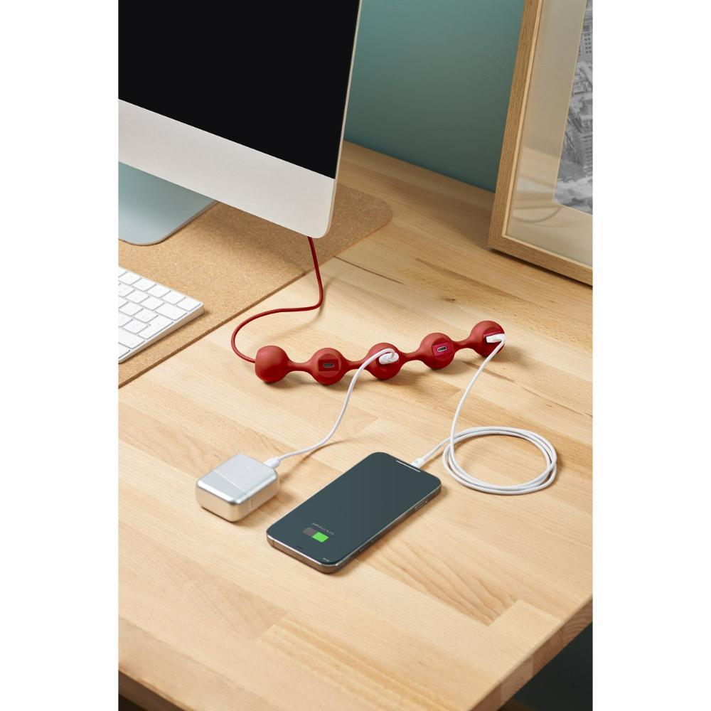 Peas Hub C USB Çoğaltıcı - Kırmızı - Bonherre