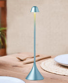 Steli Bell Led Masa Lambası - Açık Mavi - Bonherre