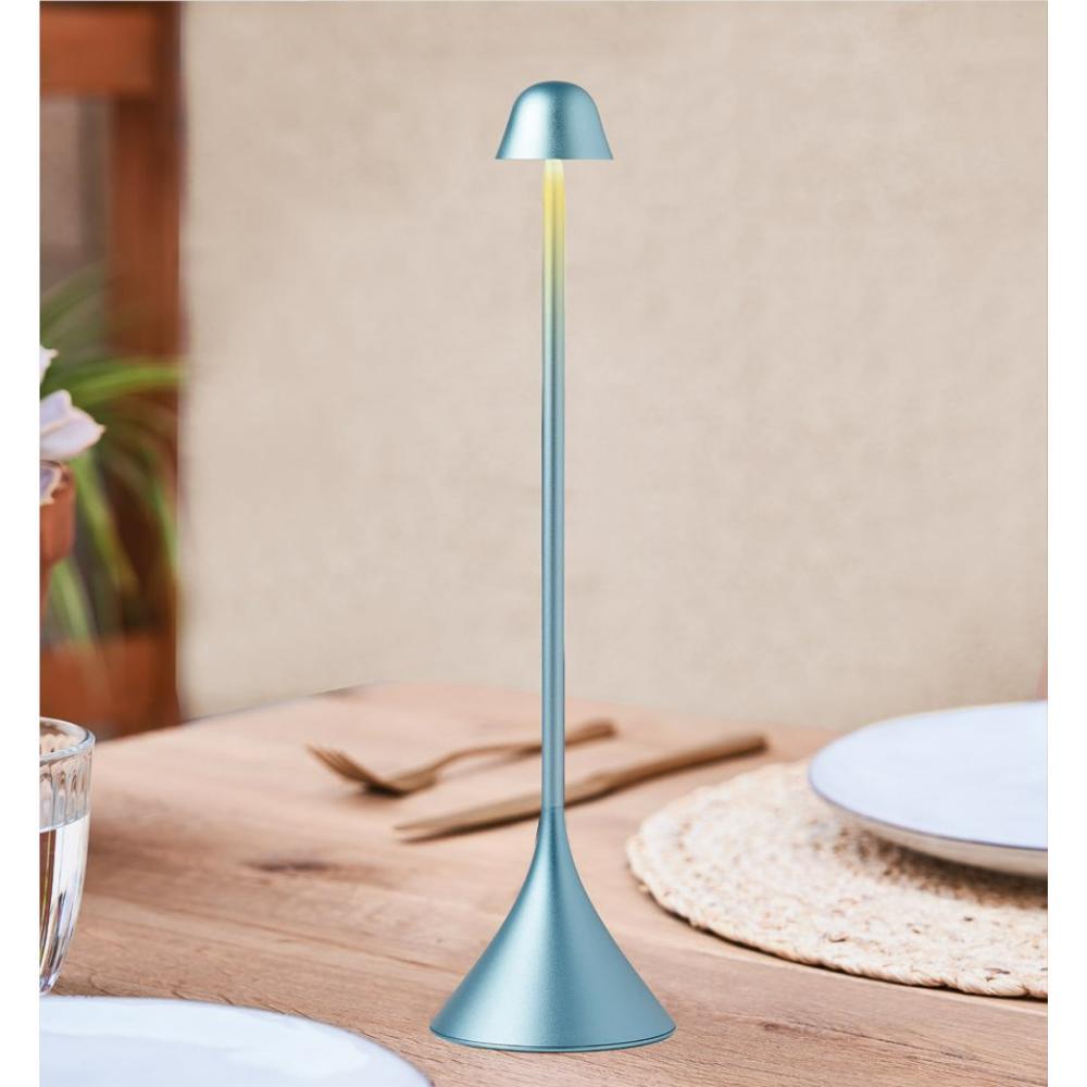 Steli Bell Led Masa Lambası - Açık Mavi - Bonherre