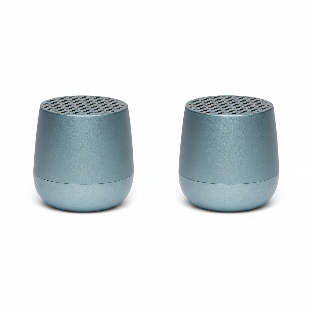 Bonherre mağazasından Lexon Twin Mino Mavi, TWS eşleşme özellikli, ikili mini hoparlör seti, selfie kumandası ve hands-free mikrofonlu lüks ses sistemi.