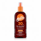 Bonherre mağazasından Malibu Dry Oil Sprey SPF30, yüksek korumalı ve vitamin zenginleştirilmiş yağsız güneş spreyi.