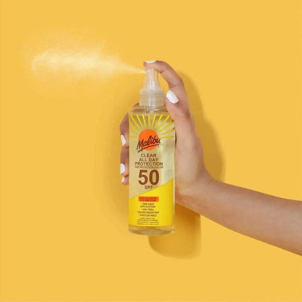 Bonherre mağazasından Malibu Gün Boyu Koruma Spreyi SPF50, kuru dokunuş hissi veren lüks erkek güneş koruyucu.