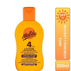 Bonherre mağazasından Malibu Güneş Koruyucu Losyon SPF4, bronzlaştırıcı etkili ve vitaminli lüks güneş kremi.