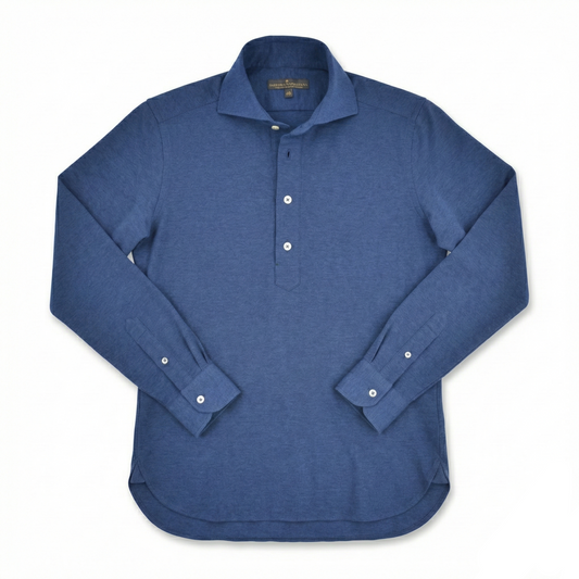 Cenova Pike Pamuk Polo Kesim Gömlek - Lacivert