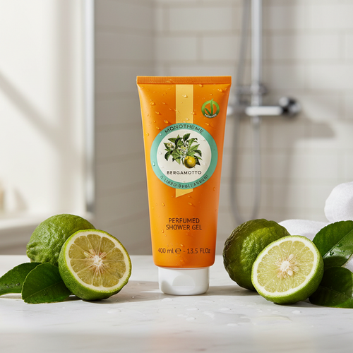 Bonherre mağazasından Monotheme Bergamot (Bergamotto) parfümlü duş jeli, ferah Sicilya narenciyeli İtalyan vücut bakım ürünü.