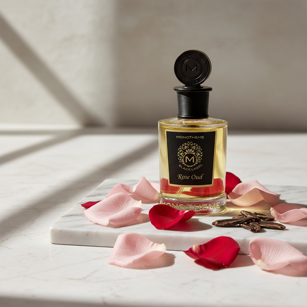 Bonherre mağazasından Monotheme Black Label Rose Oud EDP, asil gül ve öd ağacı notalı lüks İtalyan unisex parfümü.