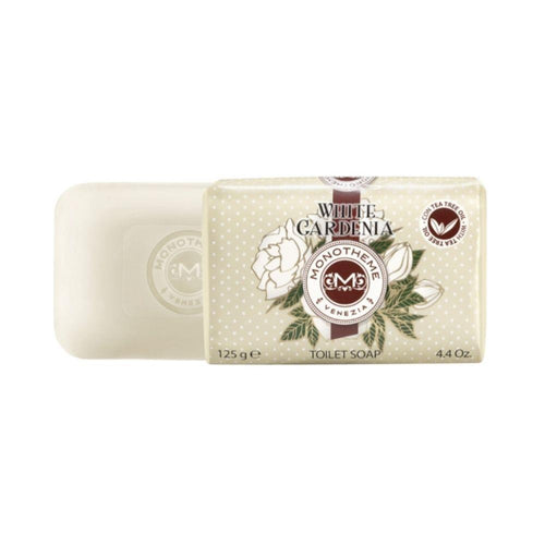 Bonherre mağazasından Monotheme Beyaz Gardenya (White Gardenia) katı sabun, çay ağacı yağı içeren kremsi çiçek kokulu lüks İtalyan sabunu.