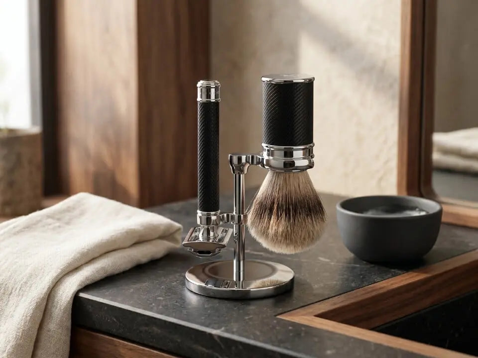 Mühle klasik tıraş makinesi ve tıraş fırçası seti