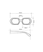 Andrea Altıgen Siyah Güneş Gözlüğü - Bonherre