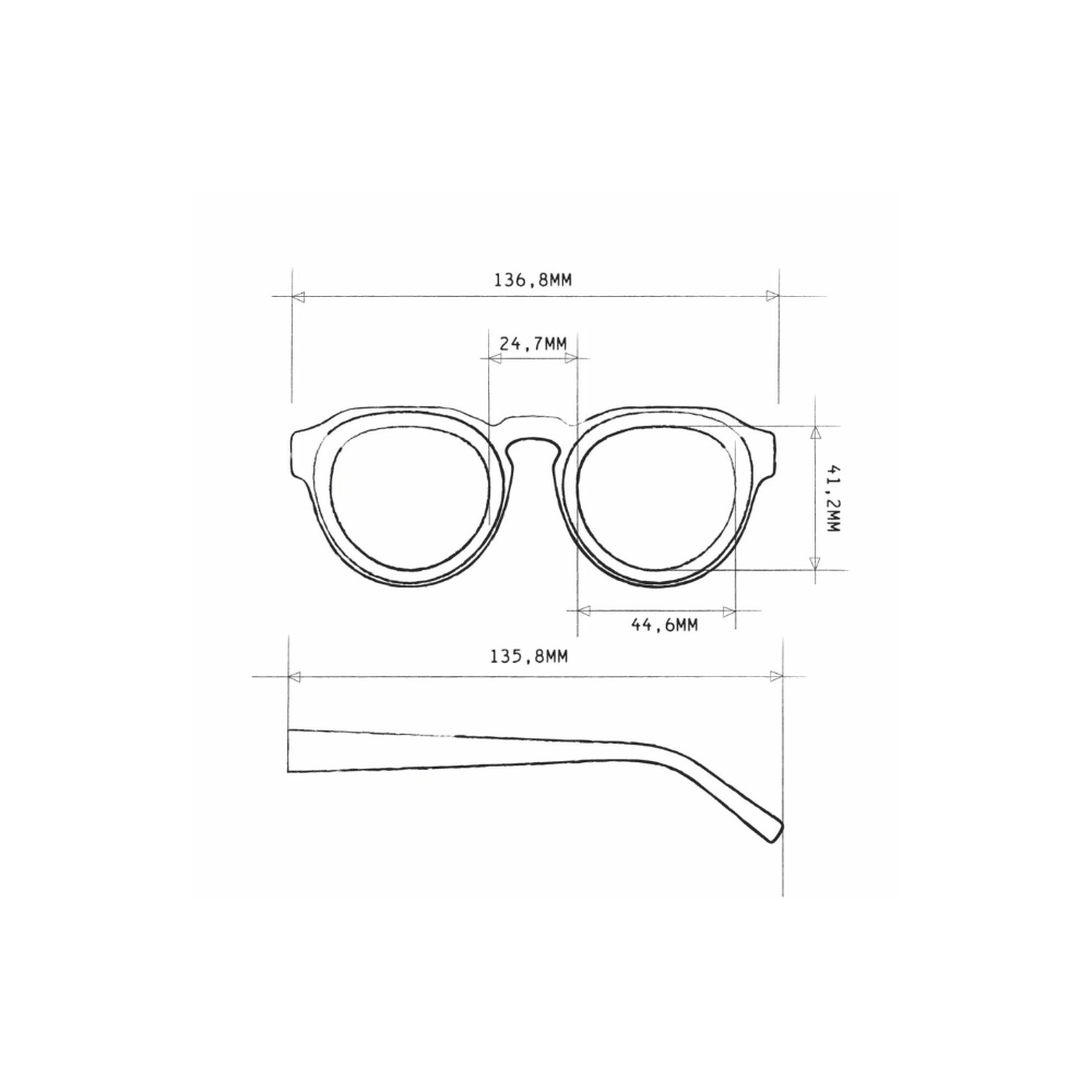 Zeno Round Klasik Havana Güneş Gözlüğü - Siyah Gradyan - Bonherre