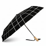 Bonherre mağazasından Original Duckhead Black Grid, kareli desenli lüks ördek başlı otomatik şemsiye.