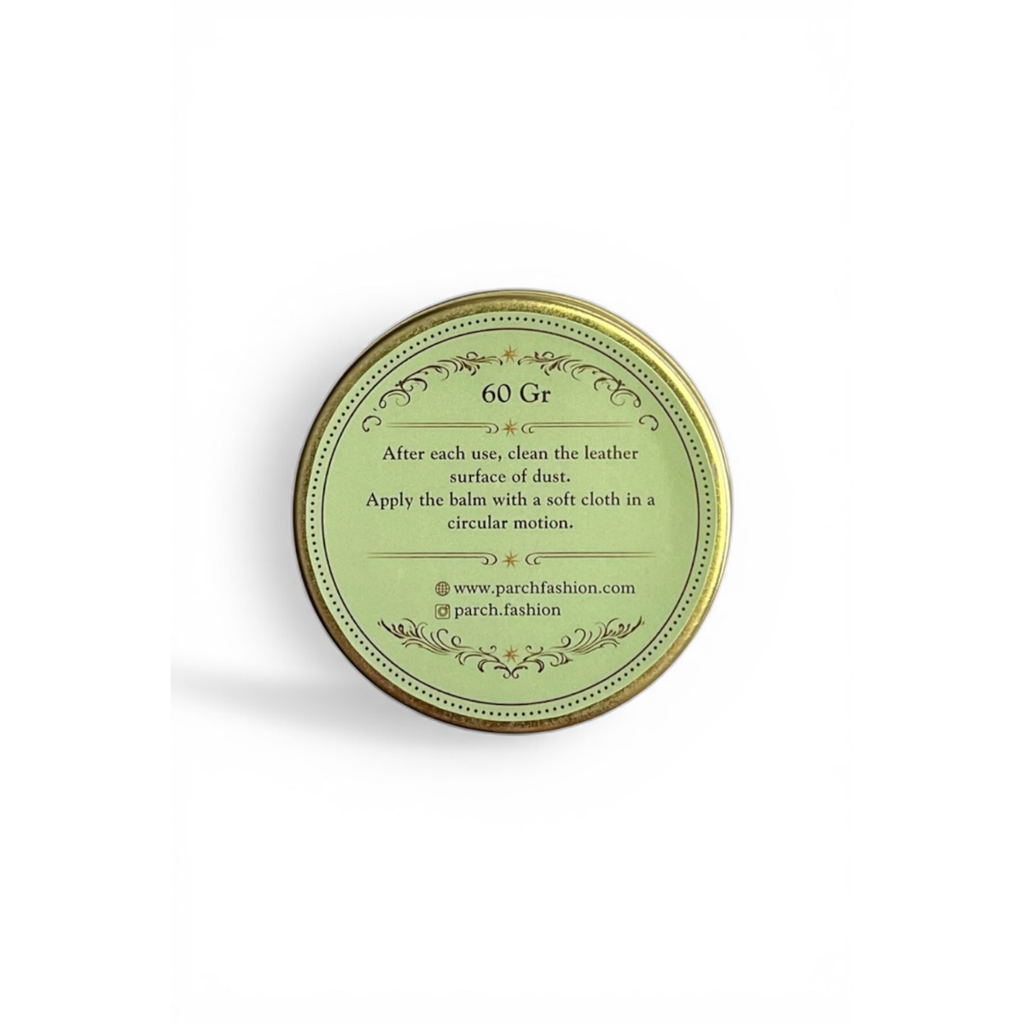 Bonherre mağazasından Parch Fashion Leather Balm, hakiki deri ürünler için doğal içerikli besleyici ve koruyucu deri bakım kremi.