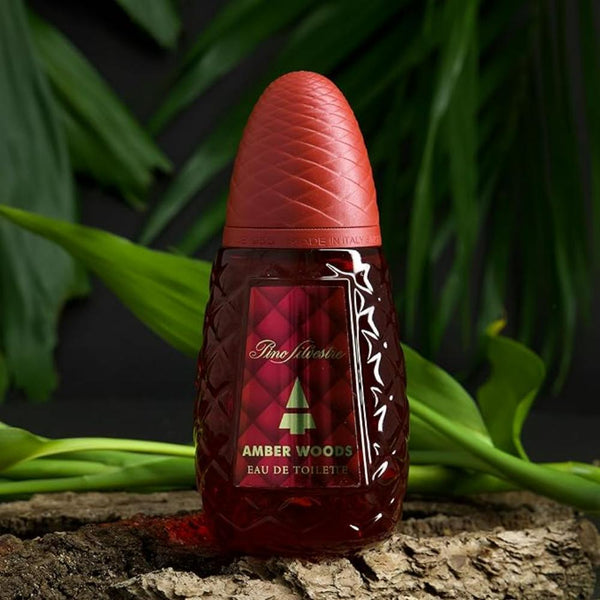 Bonherre mağazasından Pino Silvestre Amber Woods EDT, baharatlı, süet deri ve koyu odunsu notalı İtalyan erkek parfümü.