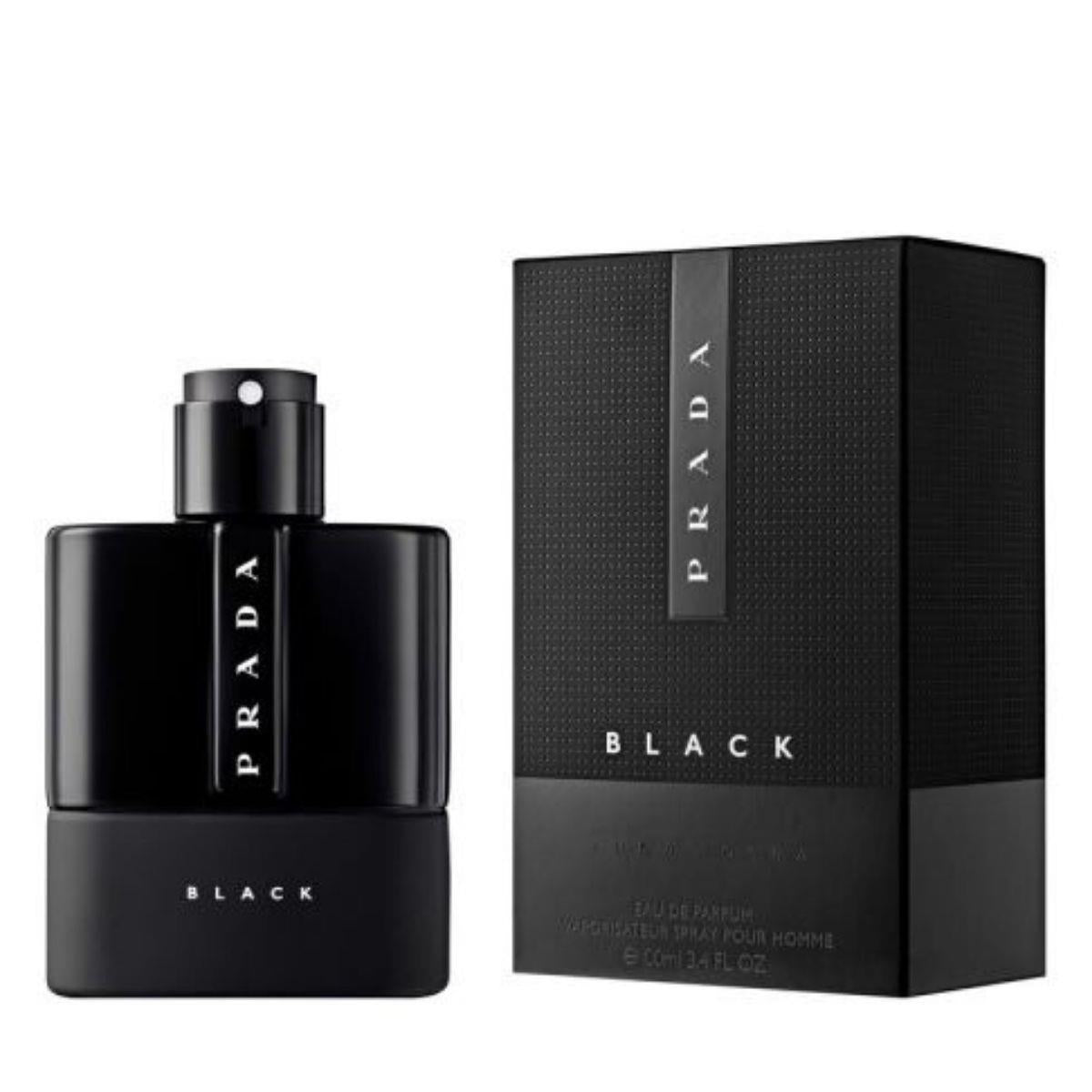 Bonherre mağazasından Prada Luna Rossa Black EDP, amber, paçuli ve melekotu notalı, mat siyah şık erkek parfümü.