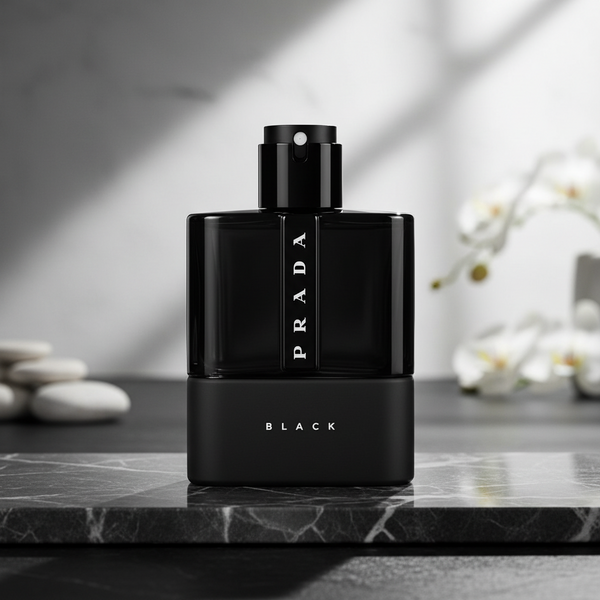 Bonherre mağazasından Prada Luna Rossa Black EDP, amber, paçuli ve melekotu notalı, mat siyah şık erkek parfümü.