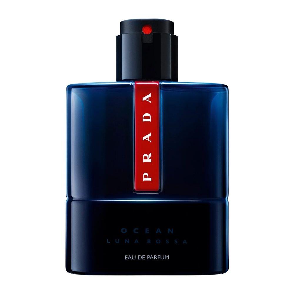 Bonherre mağazasından Prada Luna Rossa Ocean EDP 100 ml, süsen, süet ve karamel notalı, derin okyanus mavisi şık erkek parfümü.
