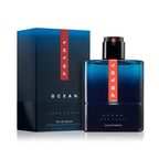 Bonherre mağazasından Prada Luna Rossa Ocean EDP 100 ml, süsen, süet ve karamel notalı, derin okyanus mavisi şık erkek parfümü.