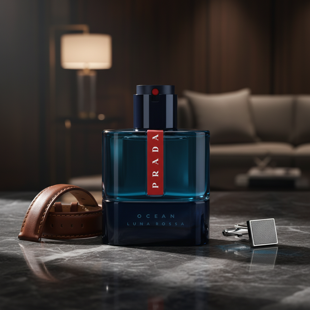 Bonherre mağazasından Prada Luna Rossa Ocean, iris ve bergamot notalı modern aromatik erkek parfümü.