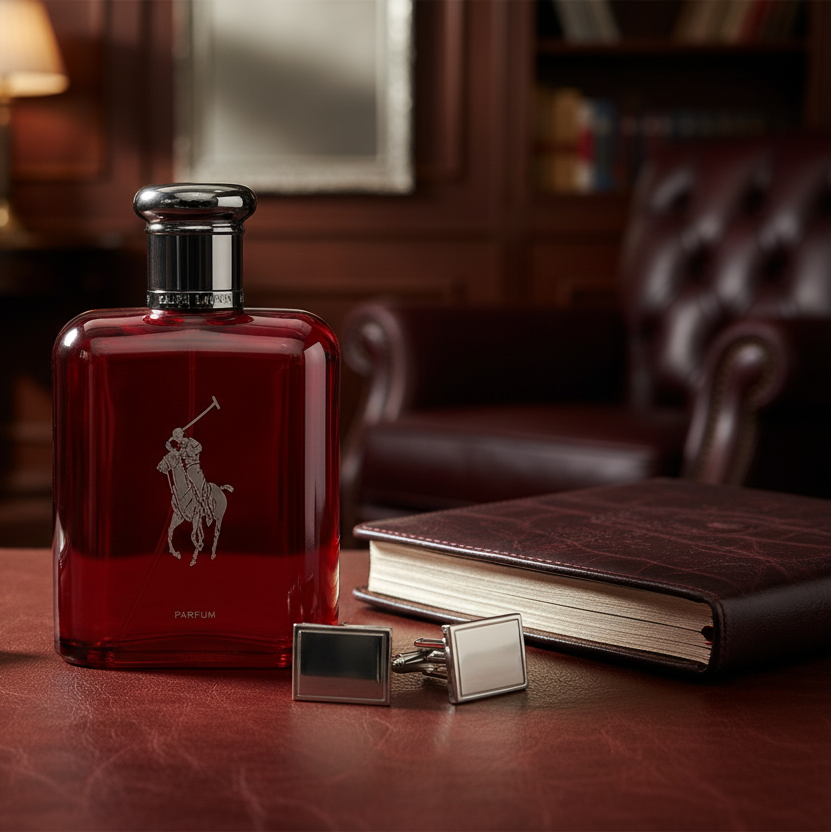 Bonherre mağazasından Ralph Lauren Polo Red Parfum, kan portakalı, absinthe ve sedir notalı lüks erkek parfümü.