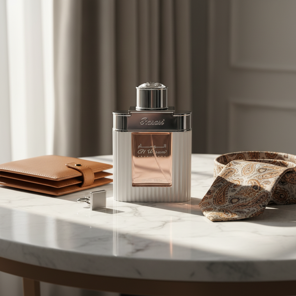 Bonherre mağazasından Rasasi Al Wisam Day EDP, gül, bergamot ve öd ağacı notalı 100 ml erkek parfümü.