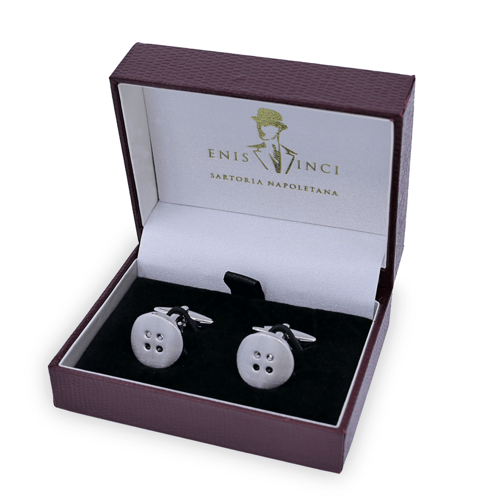 Basit Metal Düğme Kol Düğmeleri - Bonherre