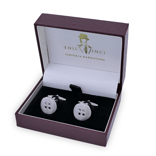 Basit Metal Düğme Kol Düğmeleri - Bonherre