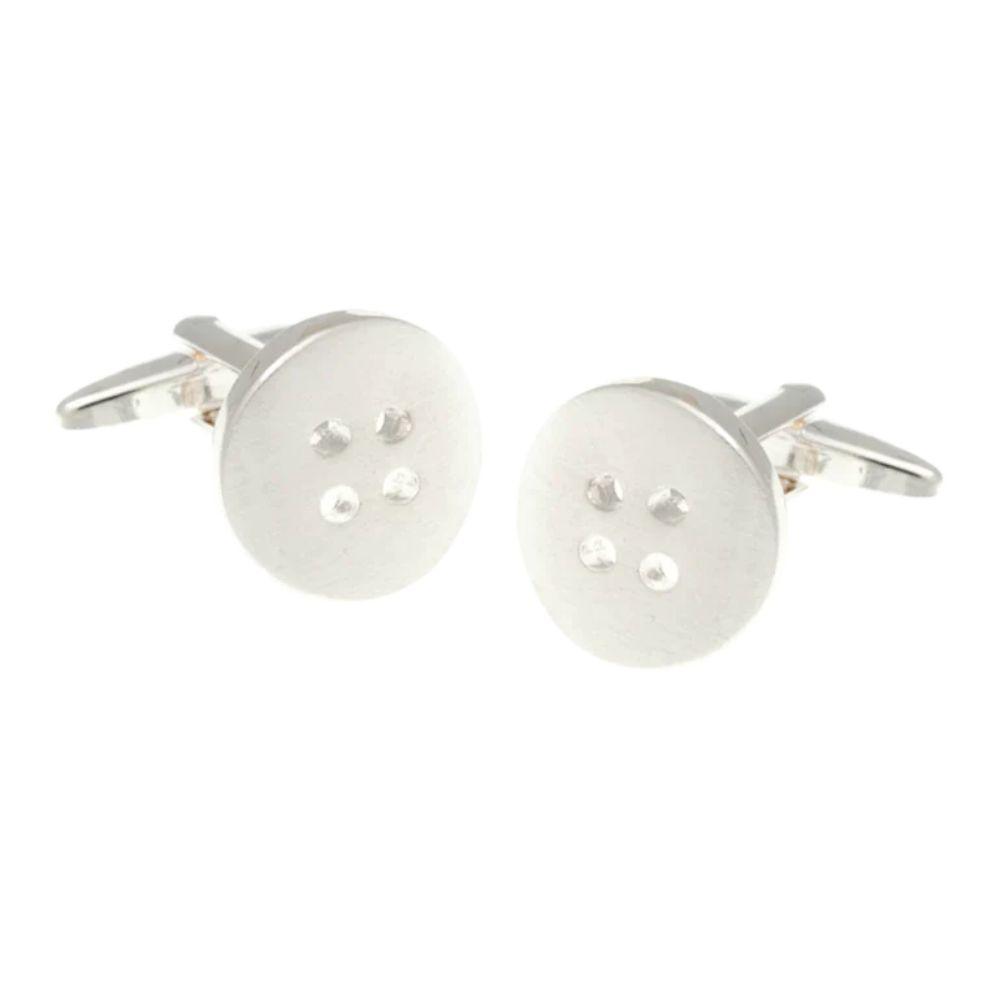 Basit Metal Düğme Kol Düğmeleri - Bonherre