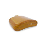 Deri Cep Şişesi - Hardal Altın Çizgili - Bonherre