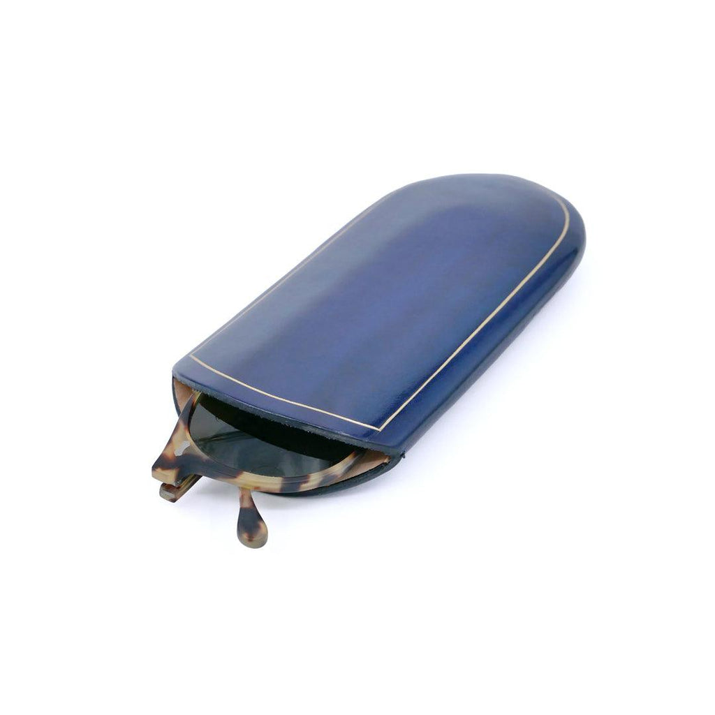 Deri Gözlük Kılıfı - Lacivert - Bonherre