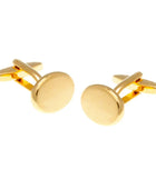 Fırçalanmış Altın Kaplama Oval Kol Düğmesi - Bonherre