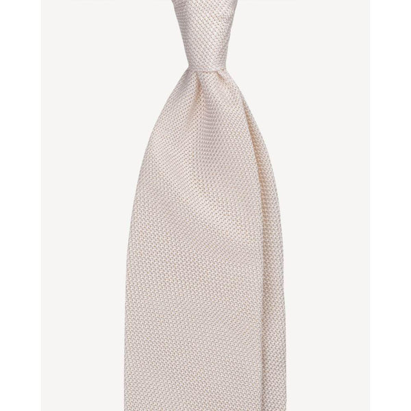 Grenadine Garza Fina Astarsız Kravat - Açık Fildişi - Bonherre