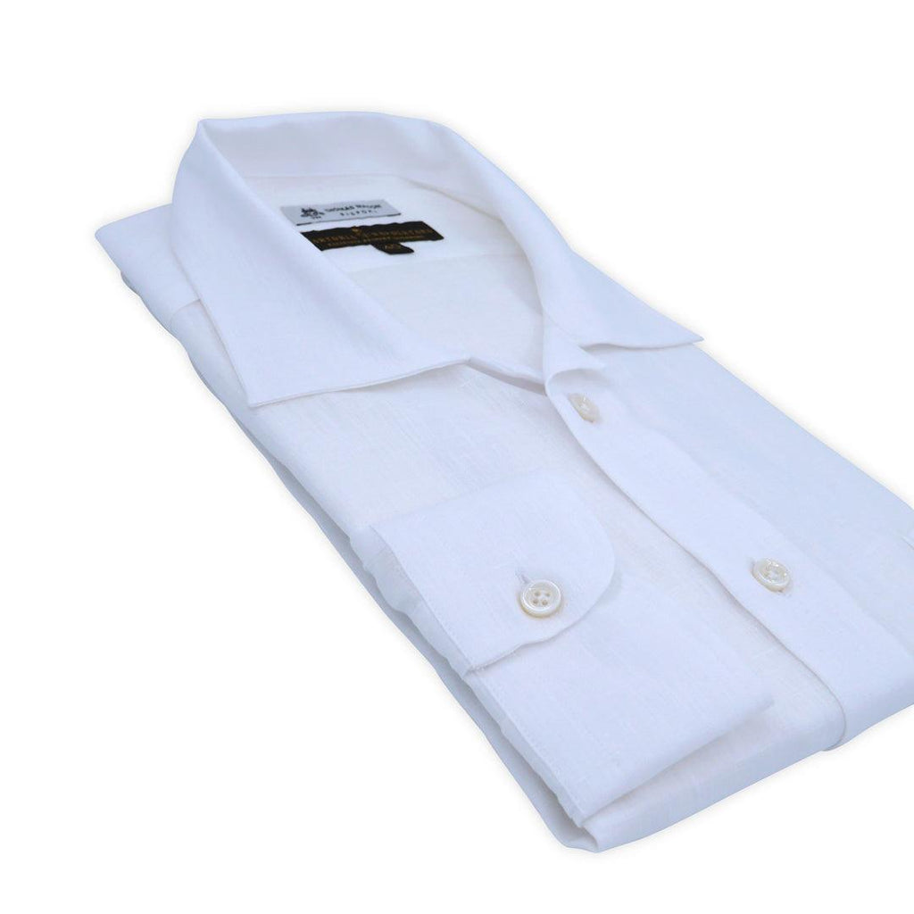 Massimo Beyaz Keten Gömlek - Bonherre