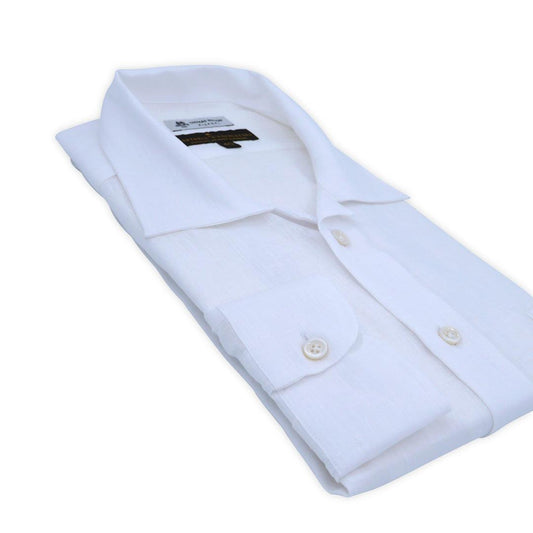 Massimo Beyaz Keten Gömlek - Bonherre