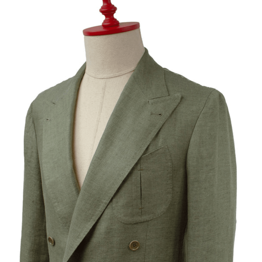Orazio Luciano X Enis Inci - Zeytin Yeşili Hellard Saf Keten Ceket - Bonherre