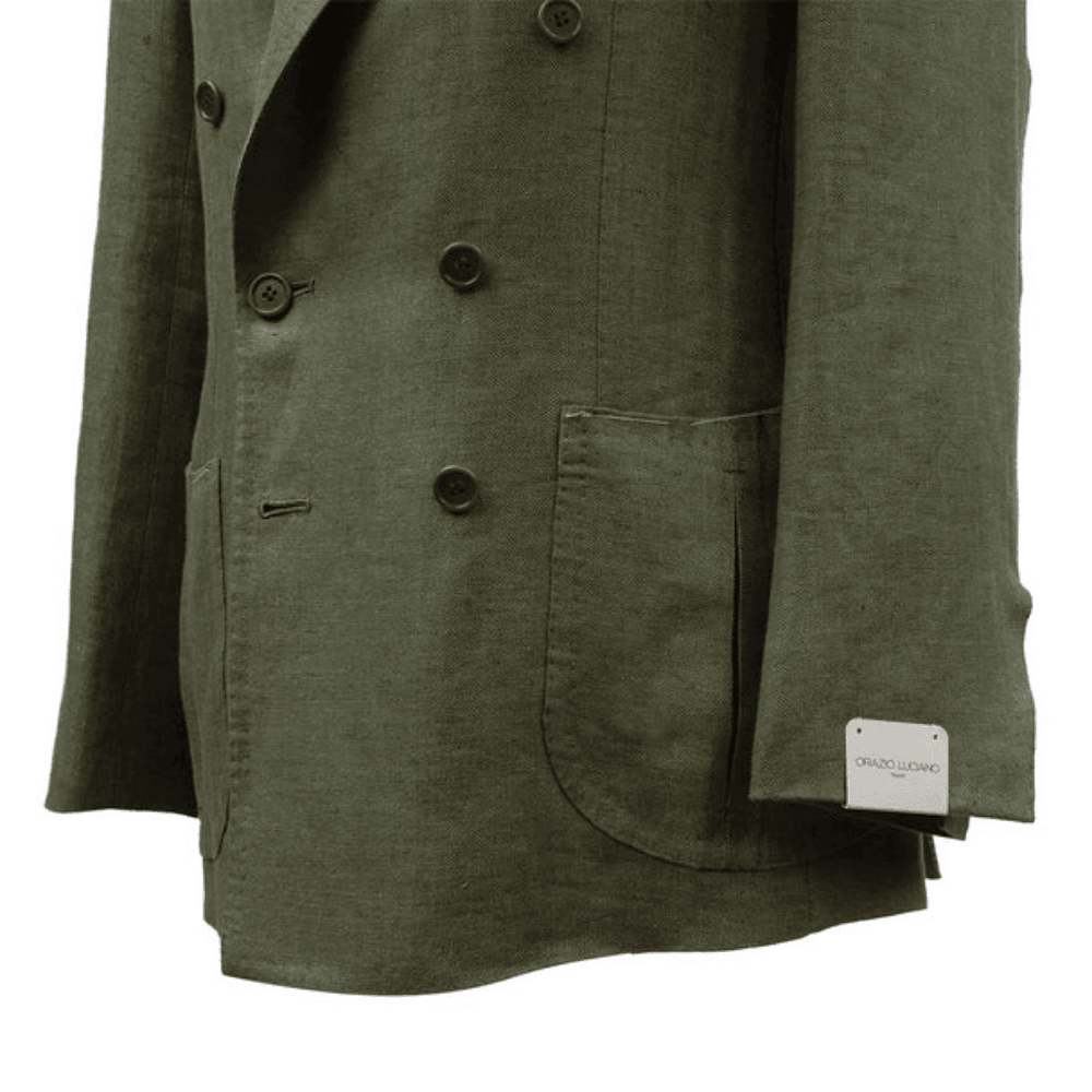 Orazio Luciano X Enis Inci - Zeytin Yeşili Hellard Saf Keten Ceket - Bonherre