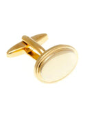 Oval Altın Kaplama Yaldızlı Kol Düğmesi - Bonherre