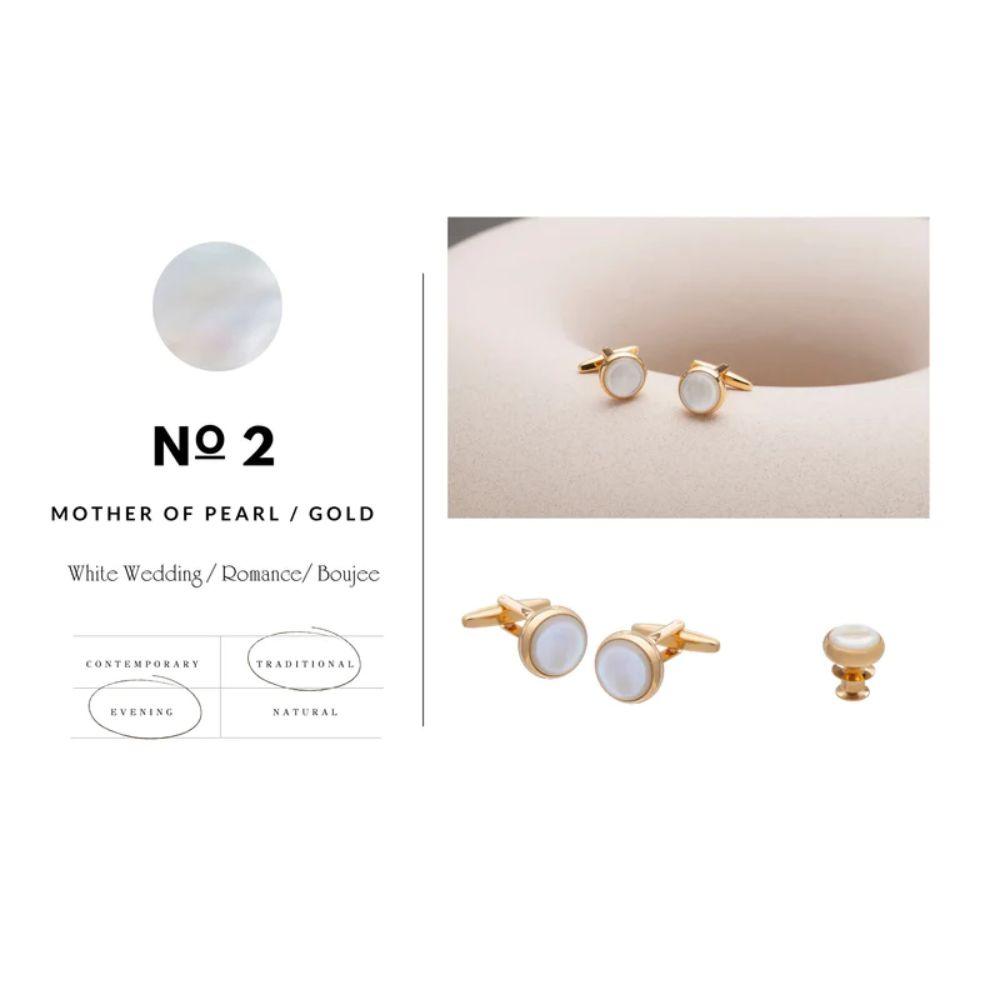 Signature Koleksiyon No2 Sedef Kol Düğmeleri - Bonherre