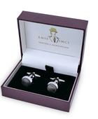 Signature Koleksiyon No7 Dumanlı Sedef ve Gümüş Kol Düğmeleri - Bonherre