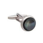 Signature Koleksiyon No7 Dumanlı Sedef ve Gümüş Kol Düğmeleri - Bonherre