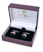 Signature Koleksiyonu No3 Sodalit ve Pembe Altın Kol Düğmeleri - Bonherre