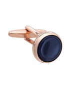 Signature Koleksiyonu No3 Sodalit ve Pembe Altın Kol Düğmeleri - Bonherre