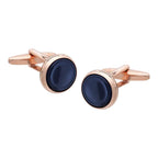 Signature Koleksiyonu No3 Sodalit ve Pembe Altın Kol Düğmeleri - Bonherre