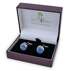 Signature Koleksiyonu No6 Mavi Aventurin ve Gümüş Kol Düğmeleri - Bonherre