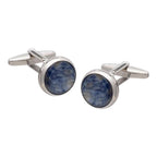 Signature Koleksiyonu No6 Mavi Aventurin ve Gümüş Kol Düğmeleri - Bonherre