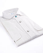 Vanacore Napoli - Beyaz Denim Rodeo Gömlek - Bonherre